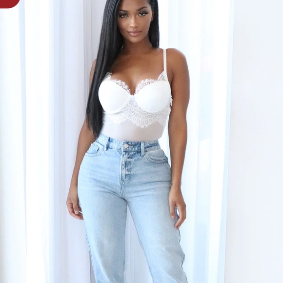 NWT Fashion Nova lace talk about it bodysuit - Picture 2 of 13